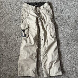 DC Exotek 5K Tan Ski Snowboard Winter Medium Snow Pants Logo Women's XS